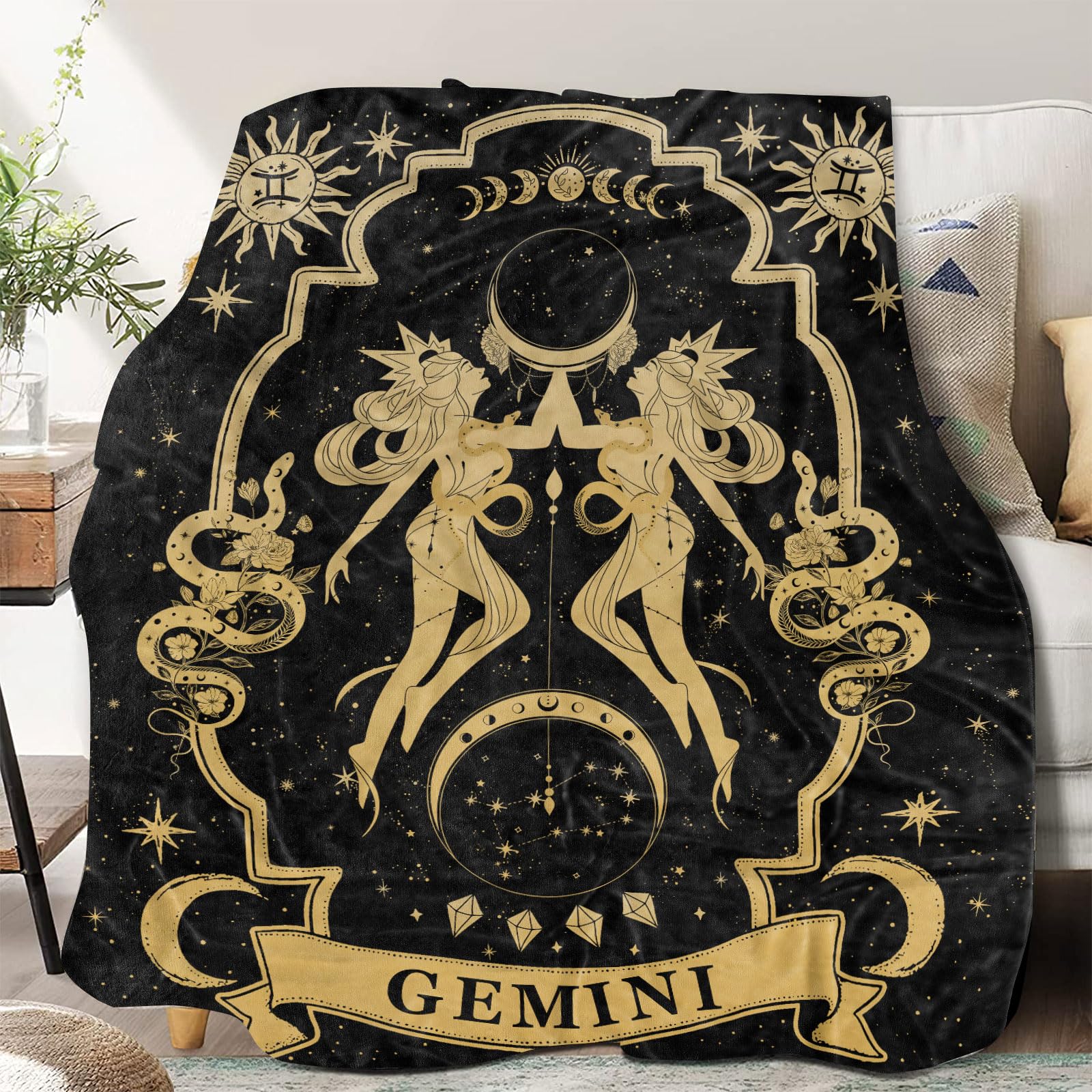 【GWセール】GeminiFourthセット　サイン入りぬいとノート、トレカ Amazon.com: Gemini Zodiac Moon Constellation Throw Blanket, 60